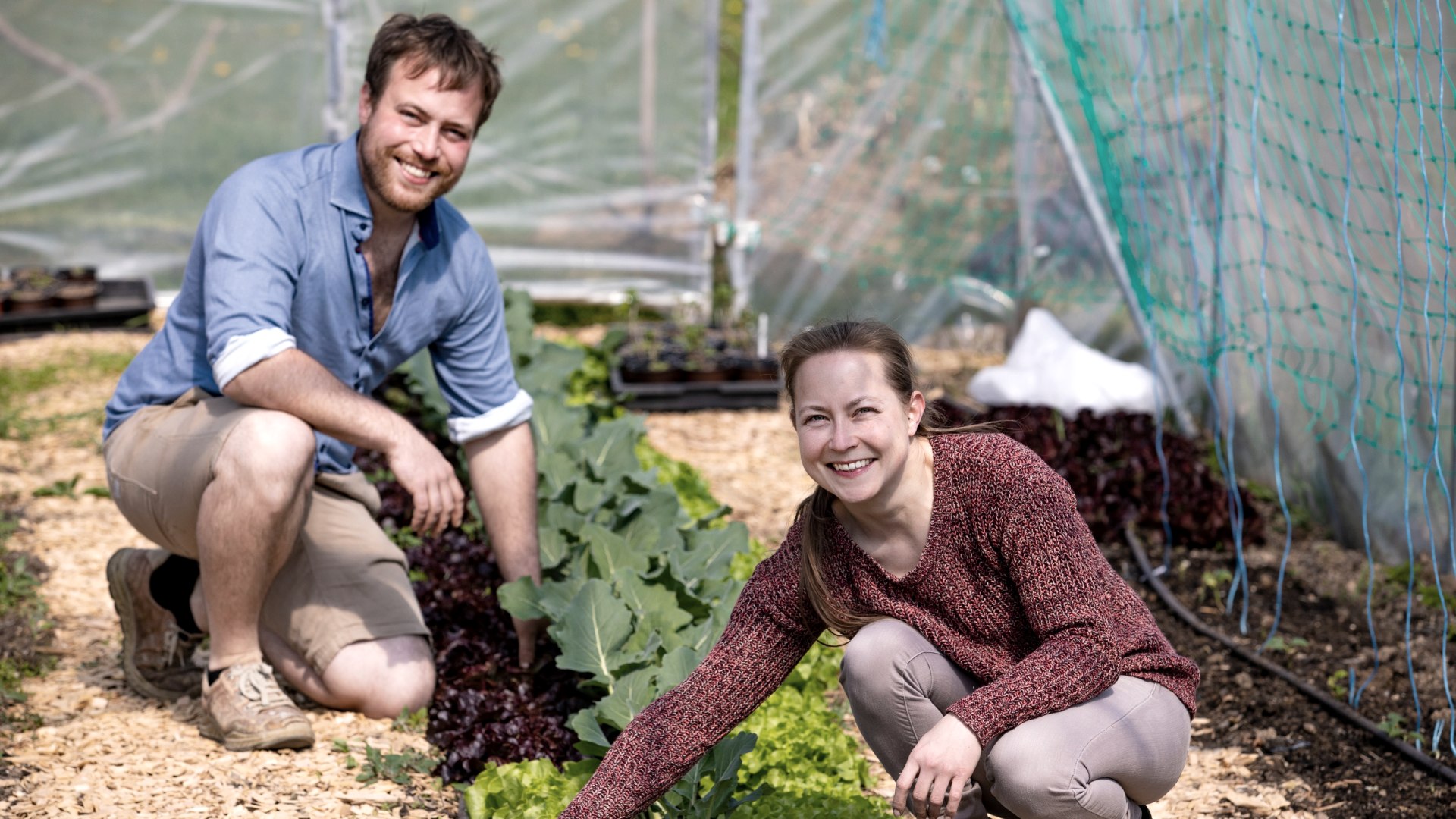 Max Näckel und Alexandra Malzer im Garten, © Annas Eifelgarten