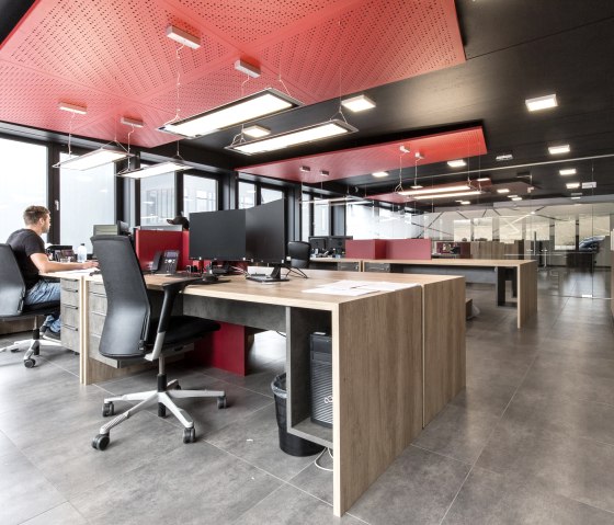 Innenausbau einer Bürolandschaft