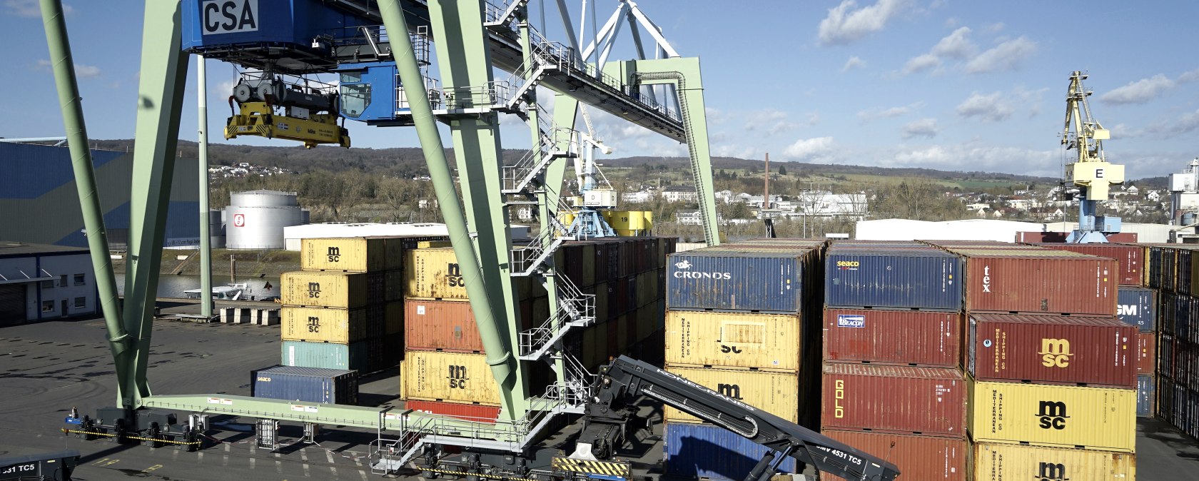 Containerbeladung im Hafen Andernach, © Stadtwerke Andernach