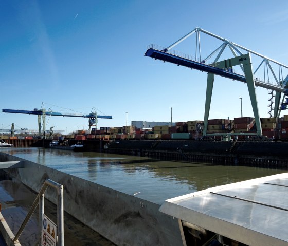 Beladungskräne im Hafen Andernach, © Stadtwerke Andernach